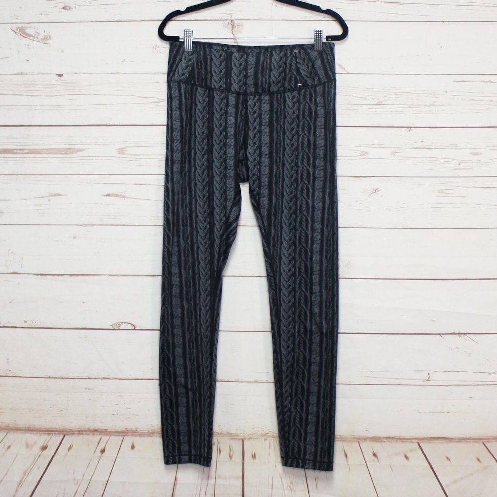 Calia Chain Link Black Grey Full Length Workout Yoga Leggings Tights Medium